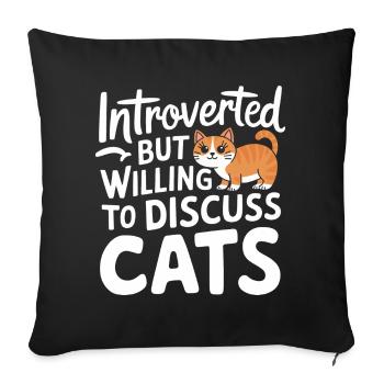 Introverti, antisocial, introverti - Housse de coussin décorative 45 x 45 cm - noir - Devant