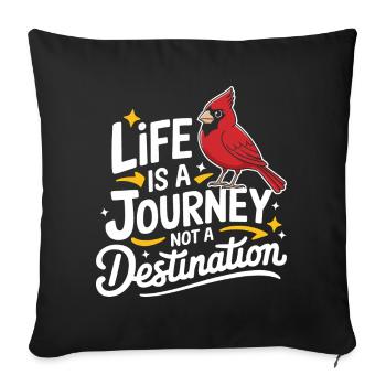 Cardinal Rouge Cardinal Vogel Rouge Cardinal - Housse de coussin décorative 45 x 45 cm - noir - Devant