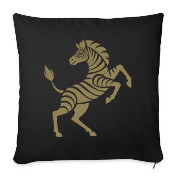 Zebra hooves high art piece silhouette - Sofa pillowcase 17,3'' x 17,3'' (45 x 45 cm) - black - Front