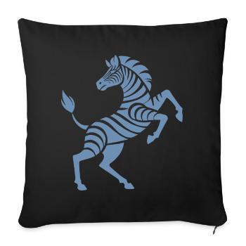 Zebra hooves high art piece silhouette - Sofa pillowcase 17,3'' x 17,3'' (45 x 45 cm) - black - Front