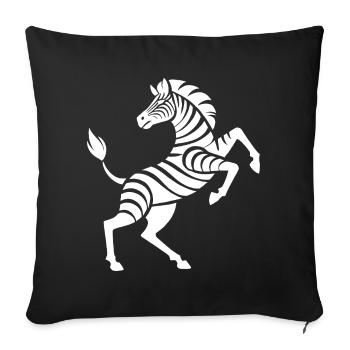 Zebra hooves high art piece silhouette - Sofa pillowcase 17,3'' x 17,3'' (45 x 45 cm) - black - Front
