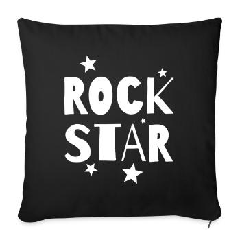 Rock Star - Housse de coussin décorative 45 x 45 cm - noir - Devant