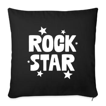 Rock Star - Housse de coussin décorative 45 x 45 cm - noir - Devant