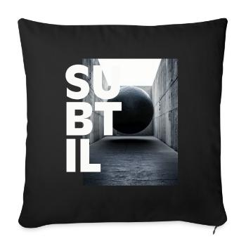 Weightlessness, subtle black and white, graphic design - Sofa pillowcase 17,3'' x 17,3'' (45 x 45 cm) - black - Front