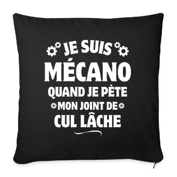 mechanic, mechanic, garage, mechanic - Sofa pillowcase 17,3'' x 17,3'' (45 x 45 cm) - black - Front