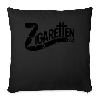 Zigaretten - Deutsche Memes - Sofakissenbezug 45 x 45 cm - Schwarz - Vorne