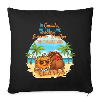 L’été au Canada - Housse de coussin décorative 45 x 45 cm - noir - Devant