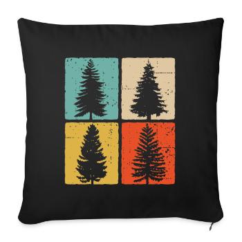 Trees Nature Forest Outdoor Nature Lover - Sofa pillowcase 17,3'' x 17,3'' (45 x 45 cm) - black - Front