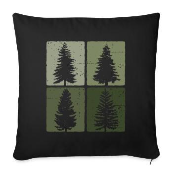 Trees Nature Forest Outdoor Nature Lover - Sofa pillowcase 17,3'' x 17,3'' (45 x 45 cm) - black - Front