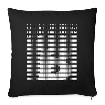 Futuristic pixel art of the letter A - Sofa pillowcase 17,3'' x 17,3'' (45 x 45 cm) - black - Front
