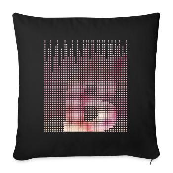Abstract Pink Letter B Pixel Art - Sofa pillowcase 17,3'' x 17,3'' (45 x 45 cm) - black - Front
