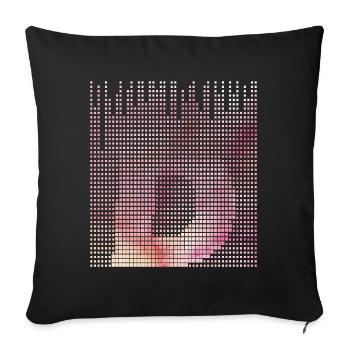 Letter D, name, the letter D - Sofa pillowcase 17,3'' x 17,3'' (45 x 45 cm) - black - Front