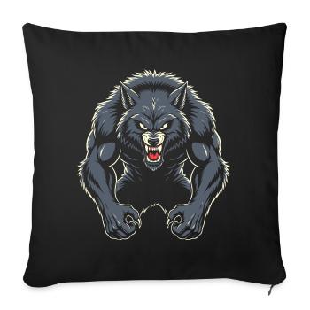 Werewolf - Sofa pillowcase 17,3'' x 17,3'' (45 x 45 cm) - black - Front