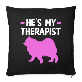 Therapy Therapist Dog Therapy Dog Dog Training - Sofa pillowcase 17,3'' x 17,3'' (45 x 45 cm) - black - Front