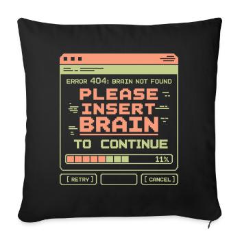 Erreur 404 : Conception de pixels non trouvée - Housse de coussin décorative 45 x 45 cm - noir - Devant