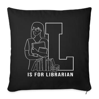 Leseratte Bibliothek Lesen - Sofakissenbezug 45 x 45 cm - Schwarz - Vorne