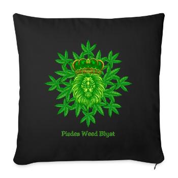 Pisdez Weed Blyat - Sofakissenbezug 45 x 45 cm - Schwarz - Vorne