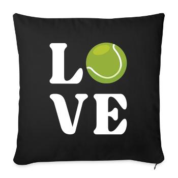Tennis Lover - Sofa pillowcase 17,3'' x 17,3'' (45 x 45 cm) - black - Front