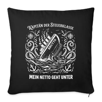 Capitaine de la classe taxe - Housse de coussin décorative 45 x 45 cm - noir - Devant
