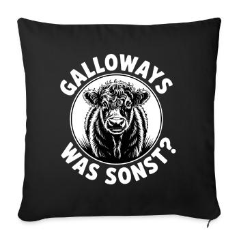 Graphique du cercle de vache de Galloway - Housse de coussin décorative 45 x 45 cm - noir - Devant