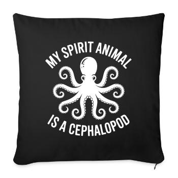 Oktopus Geschenk Idee - Sofakissenbezug 45 x 45 cm - Schwarz - Vorne