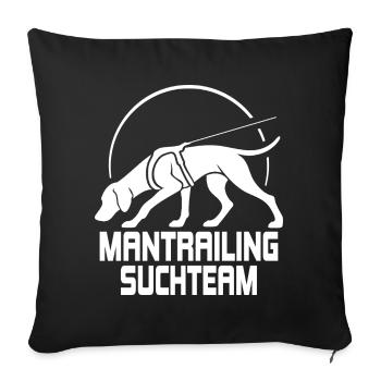 Équipe de recherche de Vissla Mantrailing Chien Wilsigns - Housse de coussin décorative 45 x 45 cm - noir - Devant