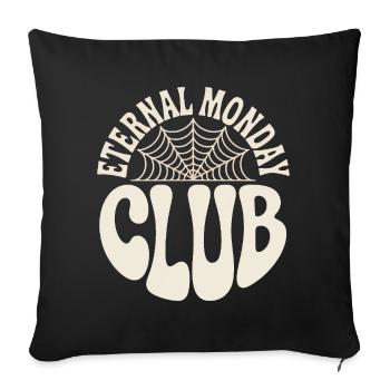 Emerald Monday Club Logo - Sofa pillowcase 17,3'' x 17,3'' (45 x 45 cm) - black - Front