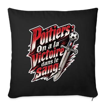 Poitiers Victoire Sang - Sofakissenbezug 45 x 45 cm - Schwarz - Vorne