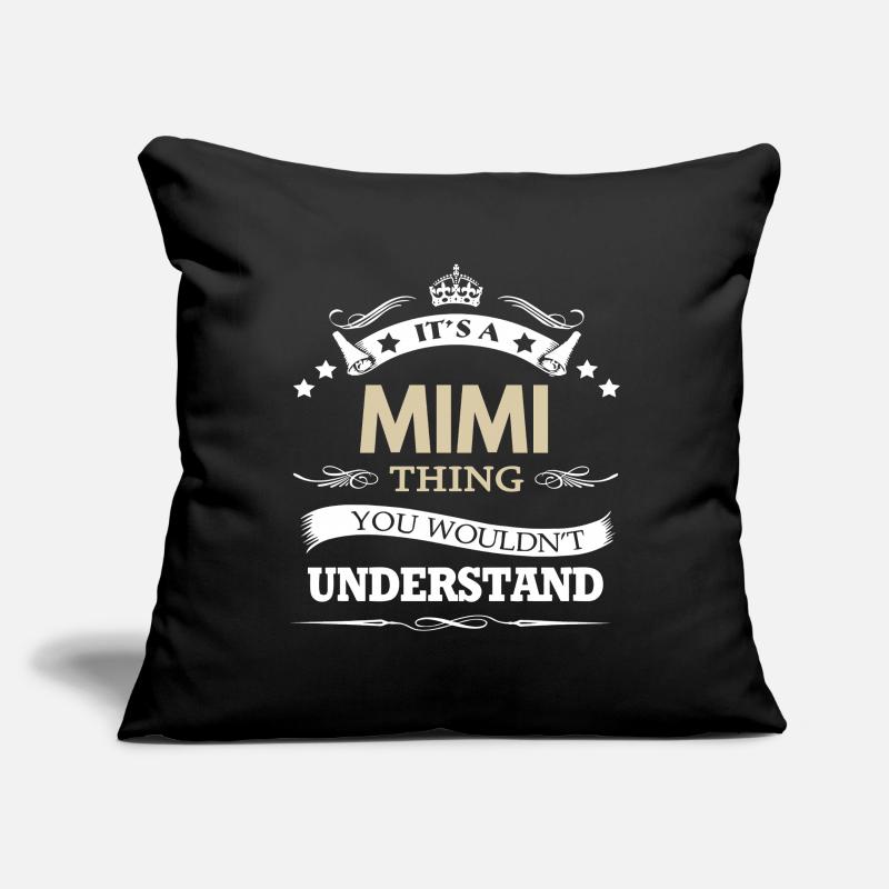 C’est une affaire de Mimi que tu ne comprendrais pas drôle. Housse de coussin décorative 45 x 45 cm