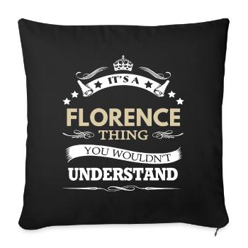 C’est une chose de Florence que tu ne comprendrais pas - Housse de coussin décorative 45 x 45 cm - noir - Devant