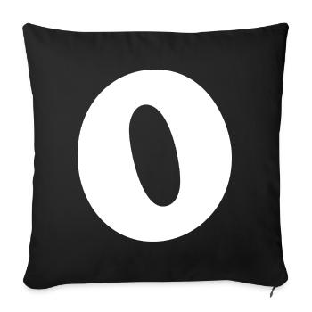 Large O Style Print | Letter O | O Logo - Sofa pillowcase 17,3'' x 17,3'' (45 x 45 cm) - black - Front