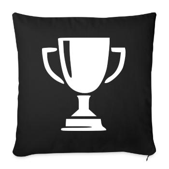 Cup Victory Gift Sportsman - Sofa pillowcase 17,3'' x 17,3'' (45 x 45 cm) - black - Front