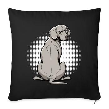 Weimaraner Weimaraner Owner Weimaraner Enthusiast - Sofa pillowcase 17,3'' x 17,3'' (45 x 45 cm) - black - Front