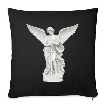 Himmlischer Schutzengel mit Schwert - Sofakissenbezug 45 x 45 cm - Schwarz - Vorne