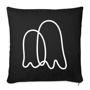Minimalist Line Spirit Print - Sofa pillowcase 17,3'' x 17,3'' (45 x 45 cm) - black - Front
