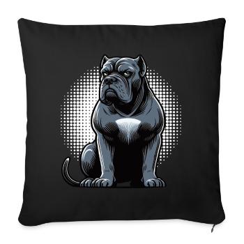 Canne Corso Cane Corsos Corso Hélic Corso Propriétaire - Housse de coussin décorative 45 x 45 cm - noir - Devant