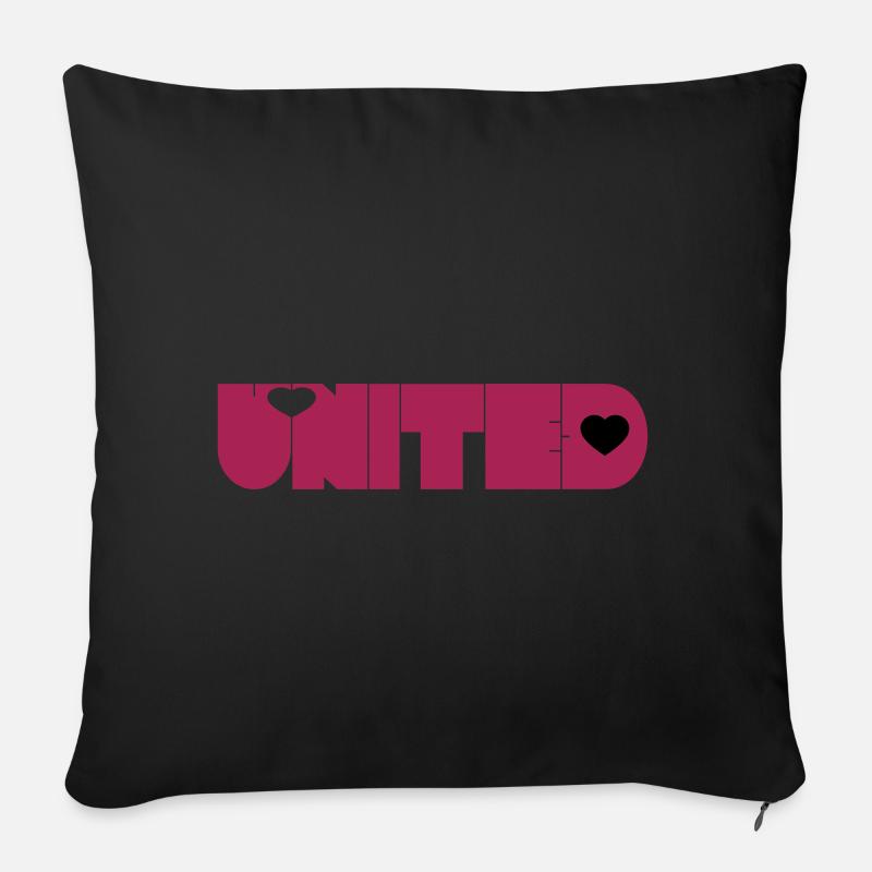 UNITED - Housse de coussin décorative 45 x 45 cm - noir