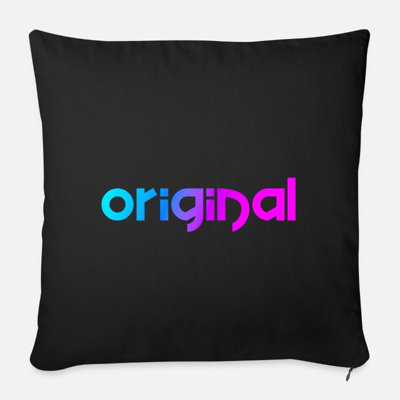 Original (Neon Style) - Sofa pillowcase 17,3'' x 17,3'' (45 x 45 cm) - black
