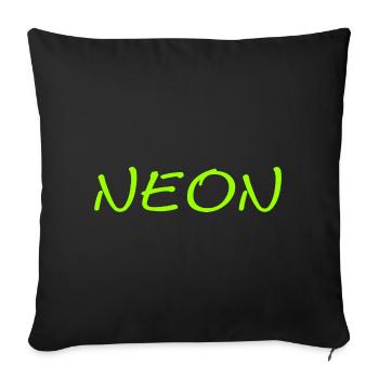 néon disant cadeau couleurs chemise - Housse de coussin décorative 45 x 45 cm - noir - Devant