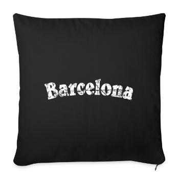 Barcelona Vintage White (FR) - Housse de coussin décorative 45 x 45 cm - noir - Devant