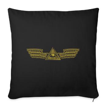 Illuminatti doré - Housse de coussin décorative 45 x 45 cm - noir - Devant