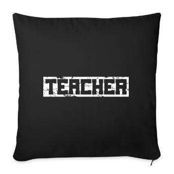 Grunge Distressed, Teacher's Gift - Back To School - Sofa pillowcase 17,3'' x 17,3'' (45 x 45 cm) - black - Front