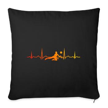 Volley Hommes Volley-ball Féminin Jouer Volleyballsp - Housse de coussin décorative 45 x 45 cm - noir - Devant