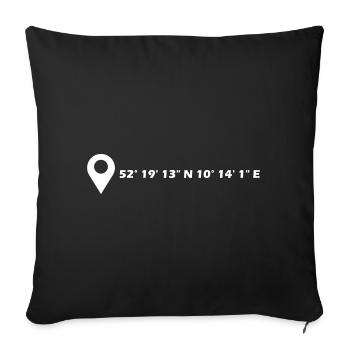Coordonnées de Peine - Housse de coussin décorative 45 x 45 cm - noir - Devant