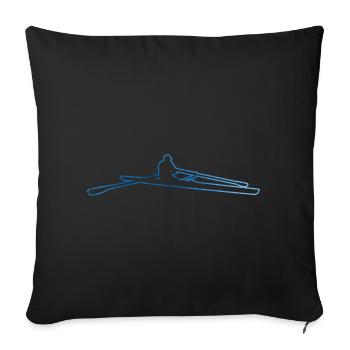 Aviron Aviron Hommes Rameurs Femmes - Housse de coussin décorative 45 x 45 cm - noir - Devant