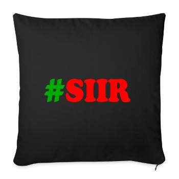 Siir sir - Housse de coussin décorative 45 x 45 cm - noir - Devant