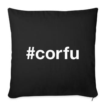 Hashtag de CORFOU - Housse de coussin décorative 45 x 45 cm - noir - Devant