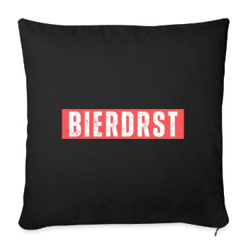 Bierdurst Bierdrst Bier Weizen Schreibweise Logo - Sofakissenbezug 45 x 45 cm - Schwarz - Vorne