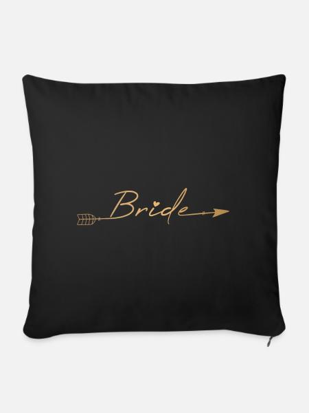 Pfeil Arrow Braut Junggesellinnenabschied - Sofakissenbezug 45 x 45 cm - Schwarz