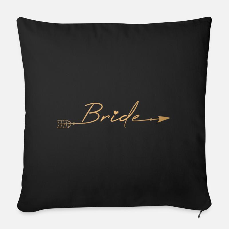 Pfeil Arrow Braut Junggesellinnenabschied - Sofakissenbezug 45 x 45 cm - Schwarz